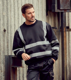 Sweat-shirt haute visibilité col rond